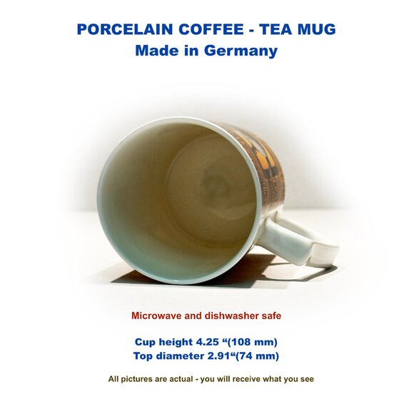 GERMAN PORCELAIN Elegant made in Germany COFFEE-TEA MUG - Picture 2 of 7